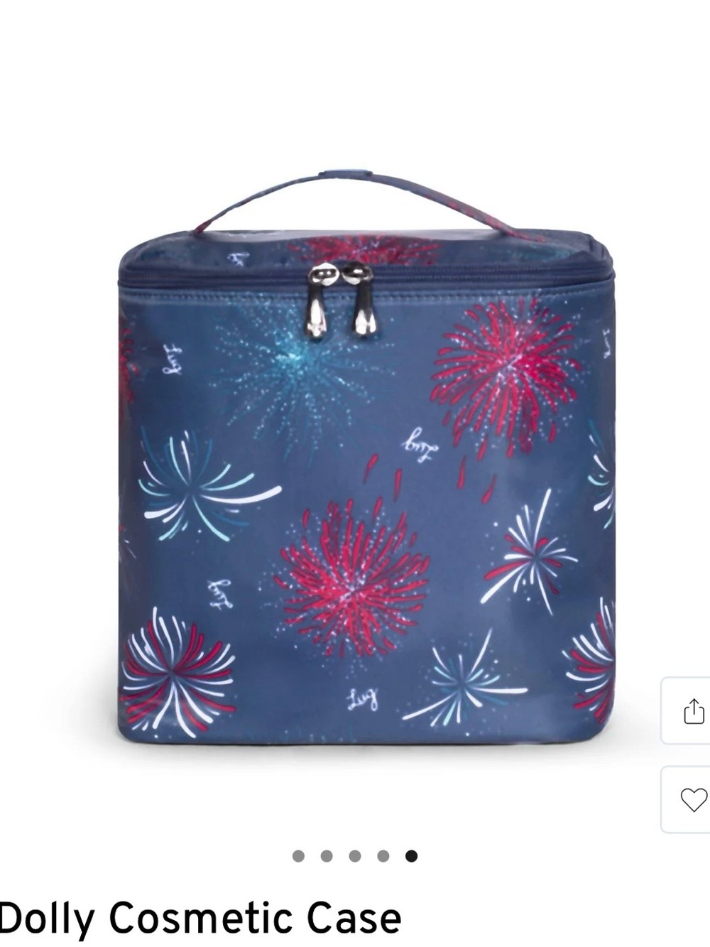 lug Dolly Cosmetic Case in Fireworks Navy